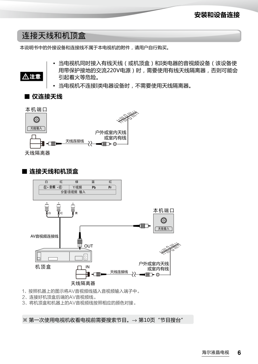 海尔LE43R31W液晶彩电使用说明书-6 海尔LE43R31W液晶彩电使用说明书-6