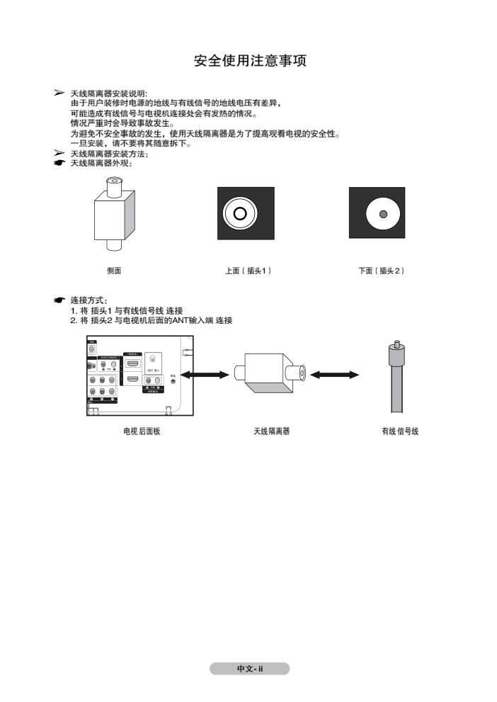 三星PS42A350P1等离子彩电使用说明书-3 三星PS42A350P1等离子彩电使用说明书-3