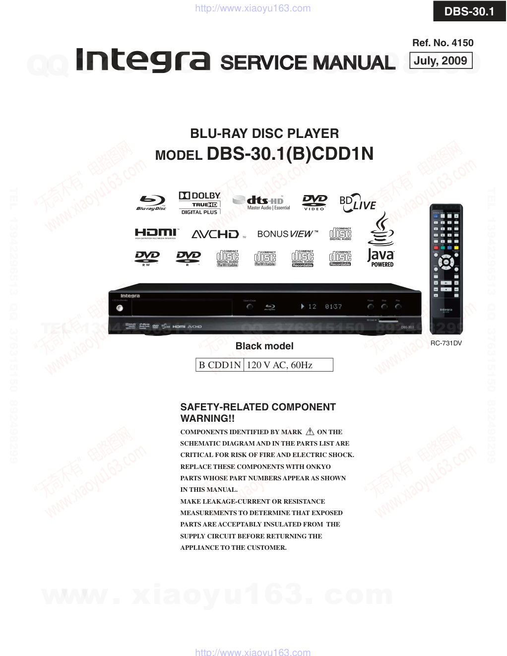安桥ONKYO DBS-30.1(B)CDD1N DVD播放器维修手册-0