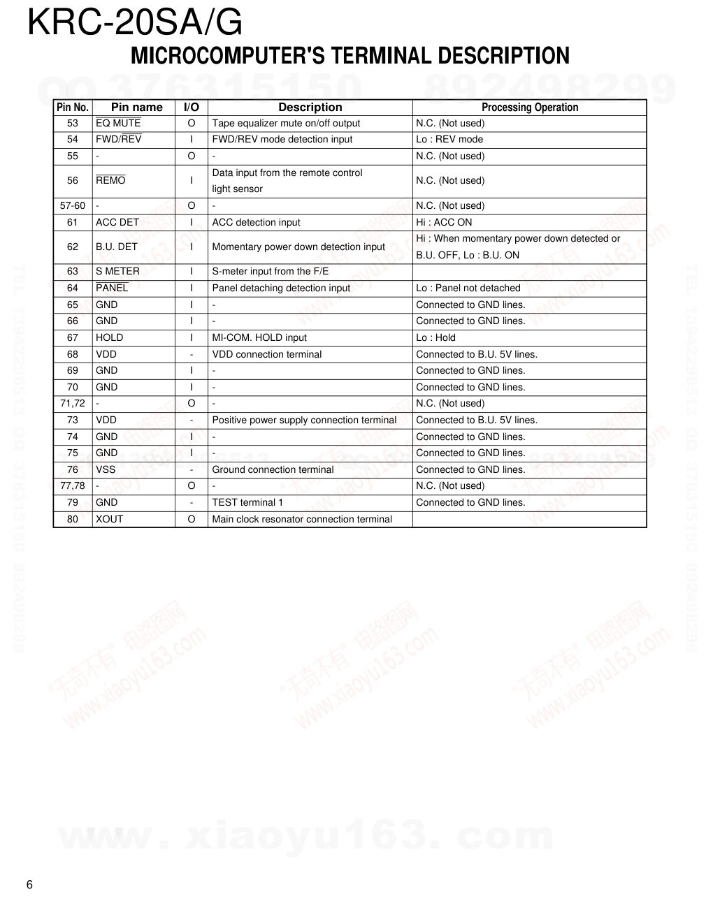 建伍KENWOOD KRC-20SA CD影碟播放机电路图-5