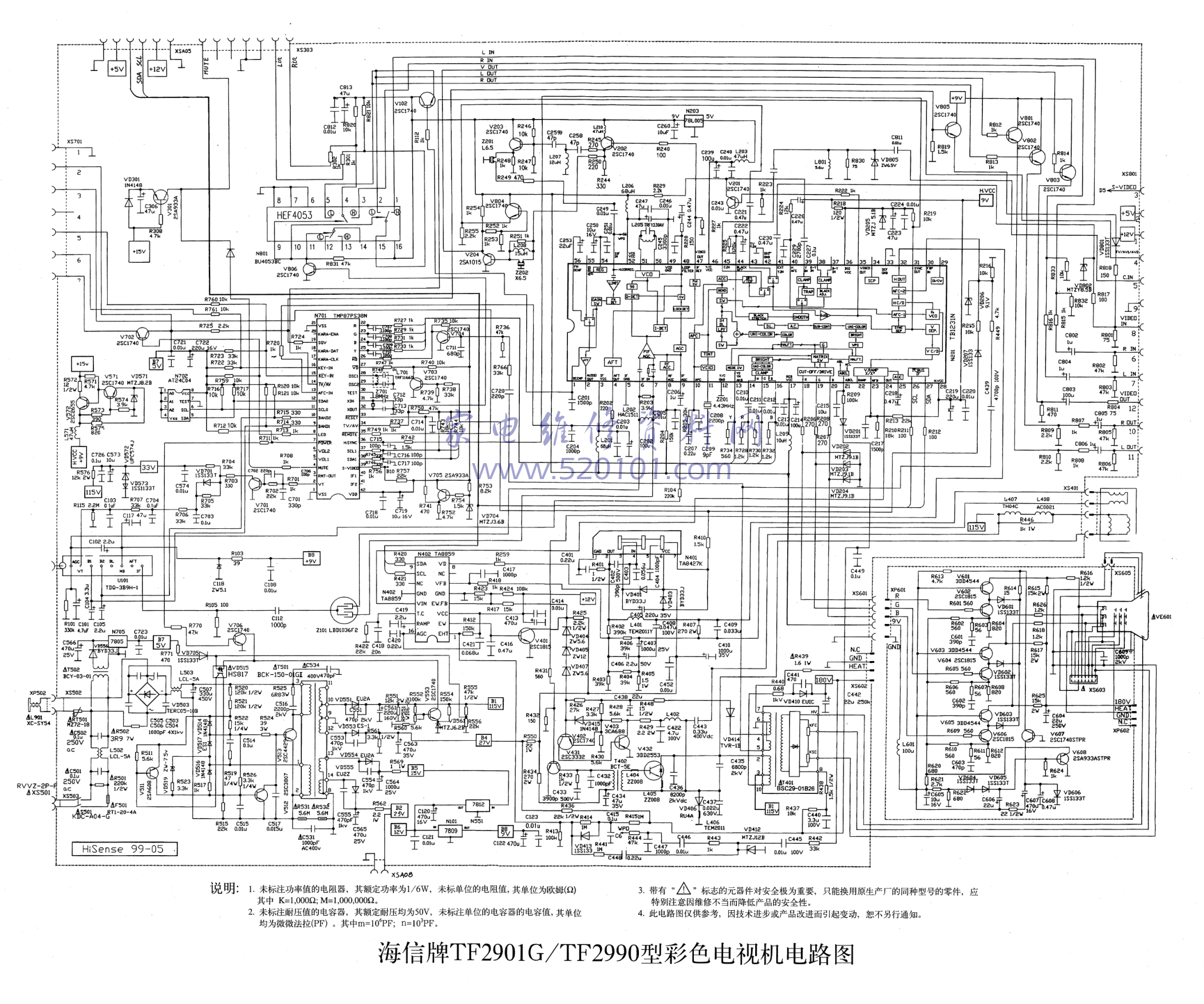 海信TF2990彩电图纸-0 海信TF2990彩电图纸-0