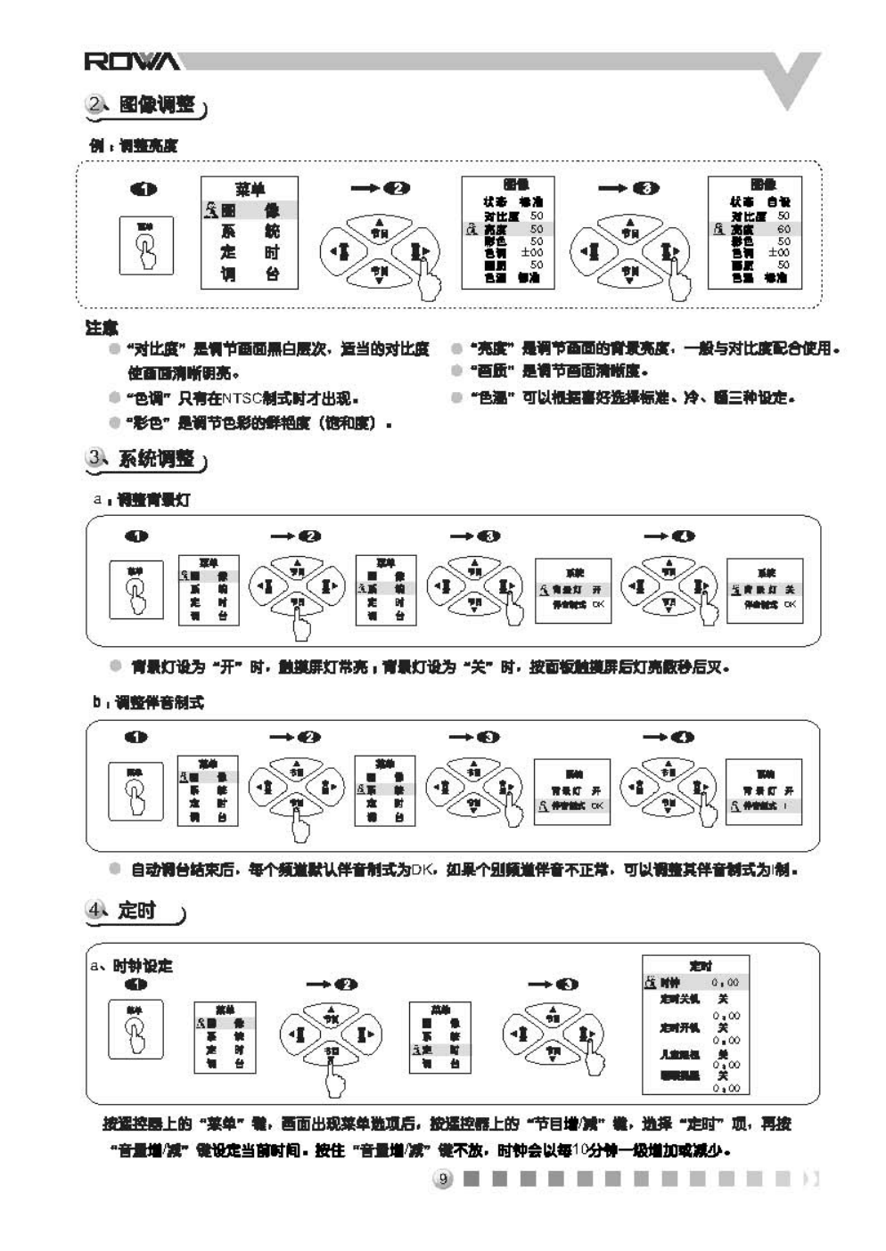 乐华25V8彩电使用说明书-9