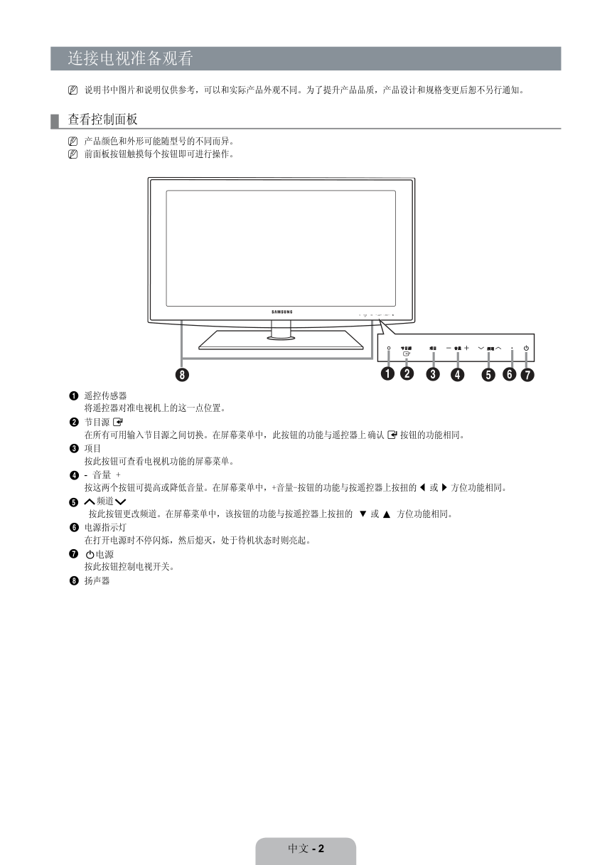 三星LA40B550K1F液晶彩电使用说明书-5 三星LA40B550K1F液晶彩电使用说明书-5