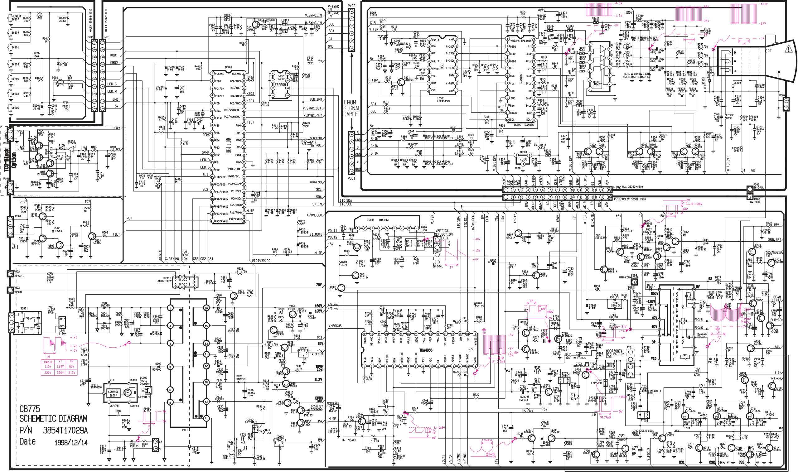 LG CB775BN显示器电路原理图-0 LG CB775BN显示器电路原理图-0