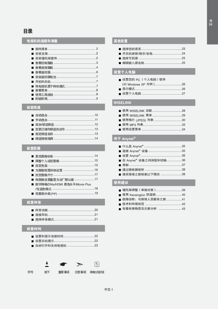 三星LA40A610A3R液晶彩电使用说明书-4 三星LA40A610A3R液晶彩电使用说明书-4