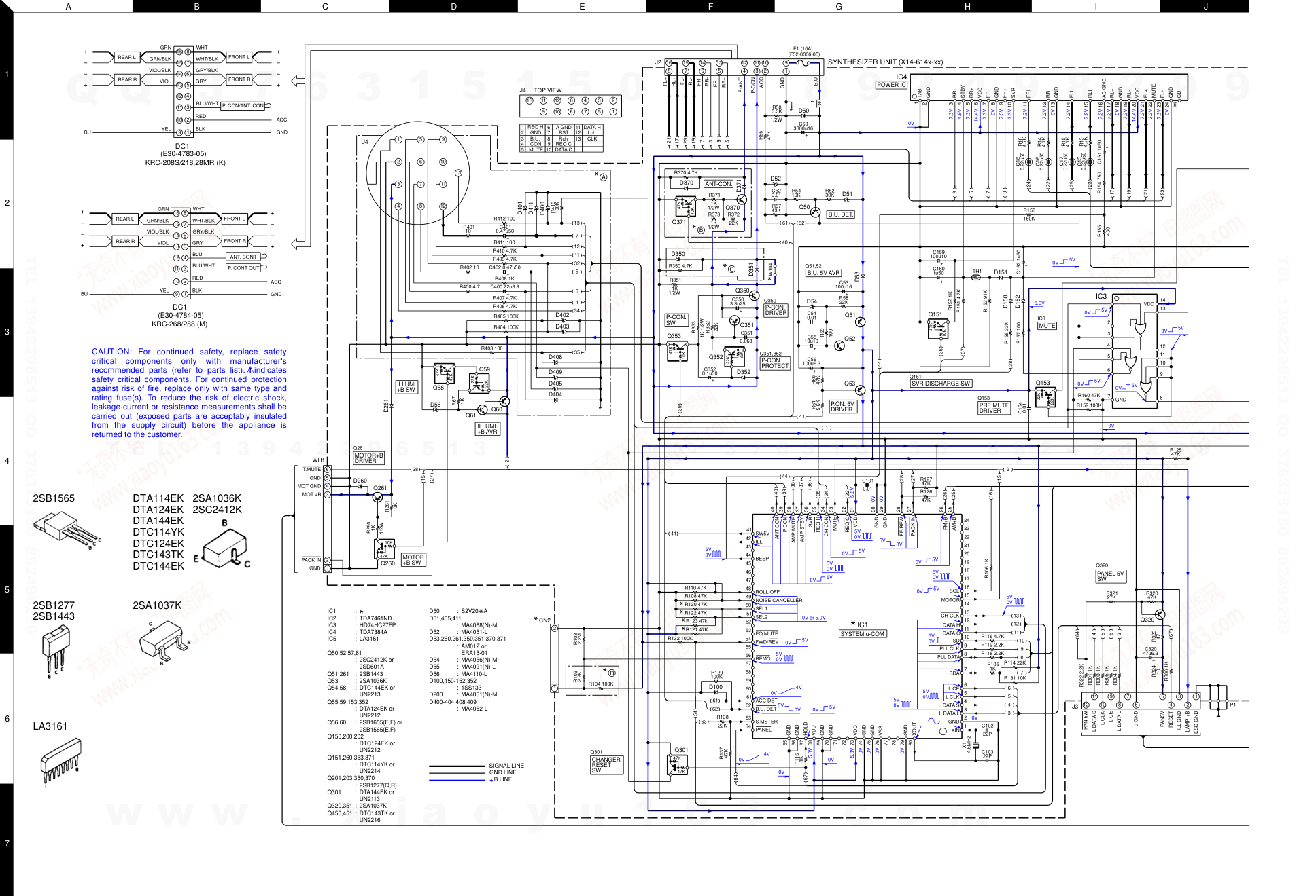 建伍KENWOOD KRC-218 CD影碟播放机电路图-8 建伍KENWOOD KRC-218 CD影碟播放机电路图-8