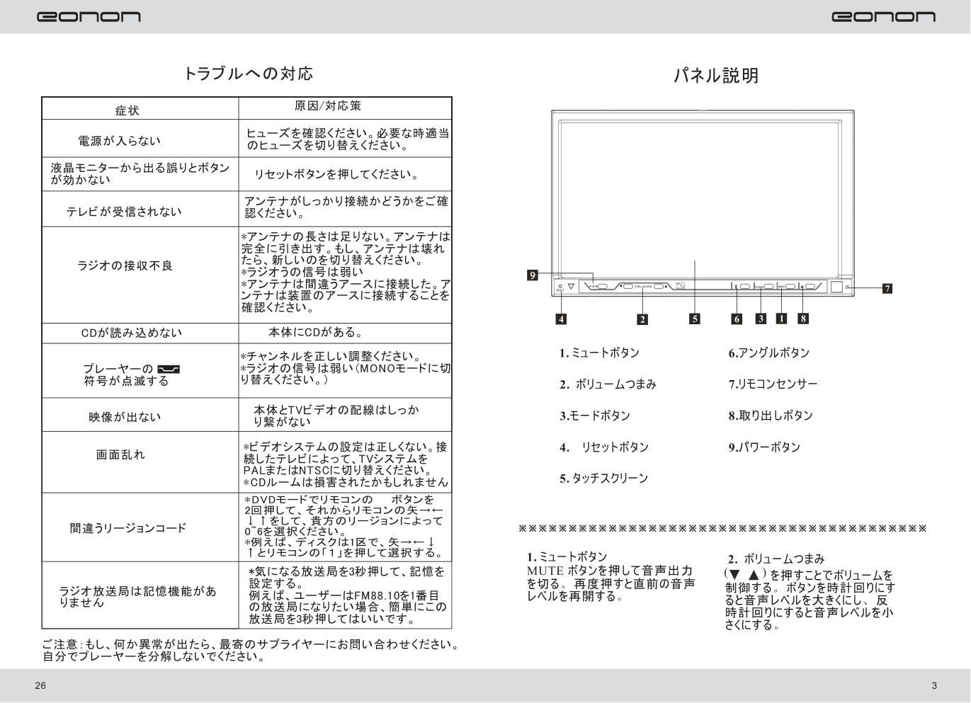 eonon E1091J电视使用说明书-4 eonon E1091J电视使用说明书-4