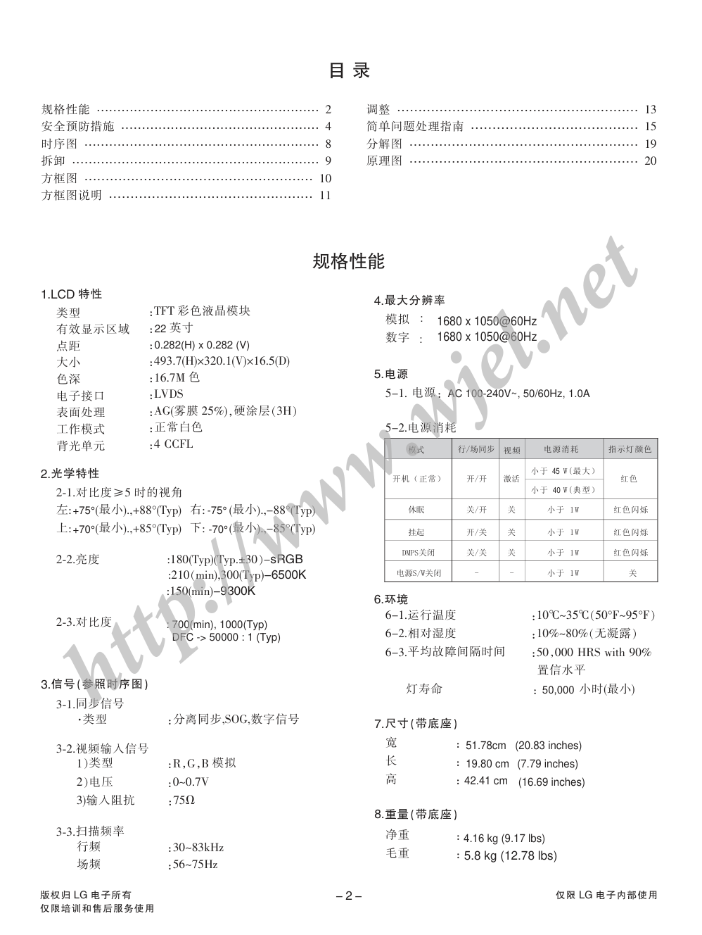 LG W2254TQ液晶显示器维修手册-2