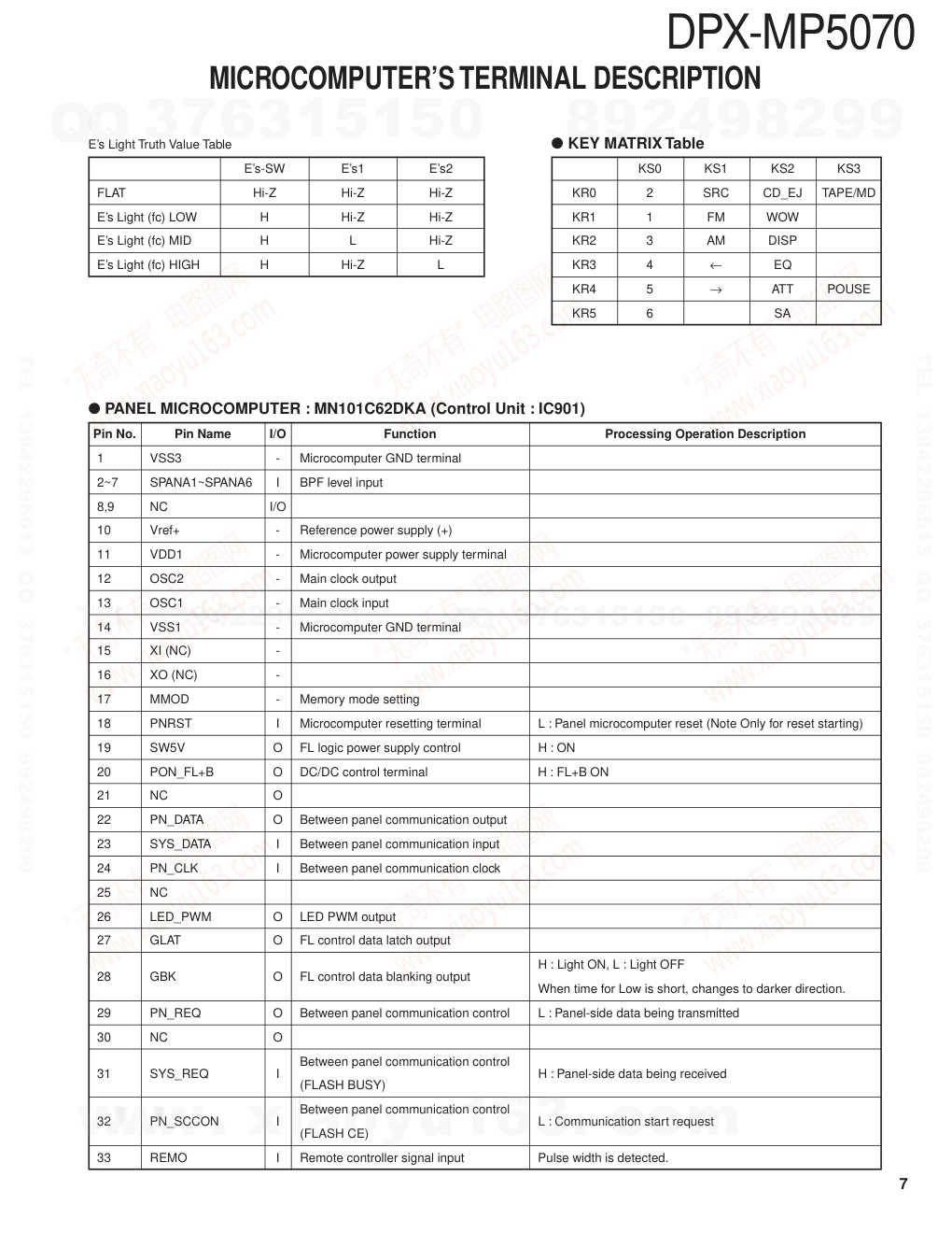 建伍KENWOOD DPX-MP5070 CD卡式播放机电路图-6 建伍KENWOOD DPX-MP5070 CD卡式播放机电路图-6