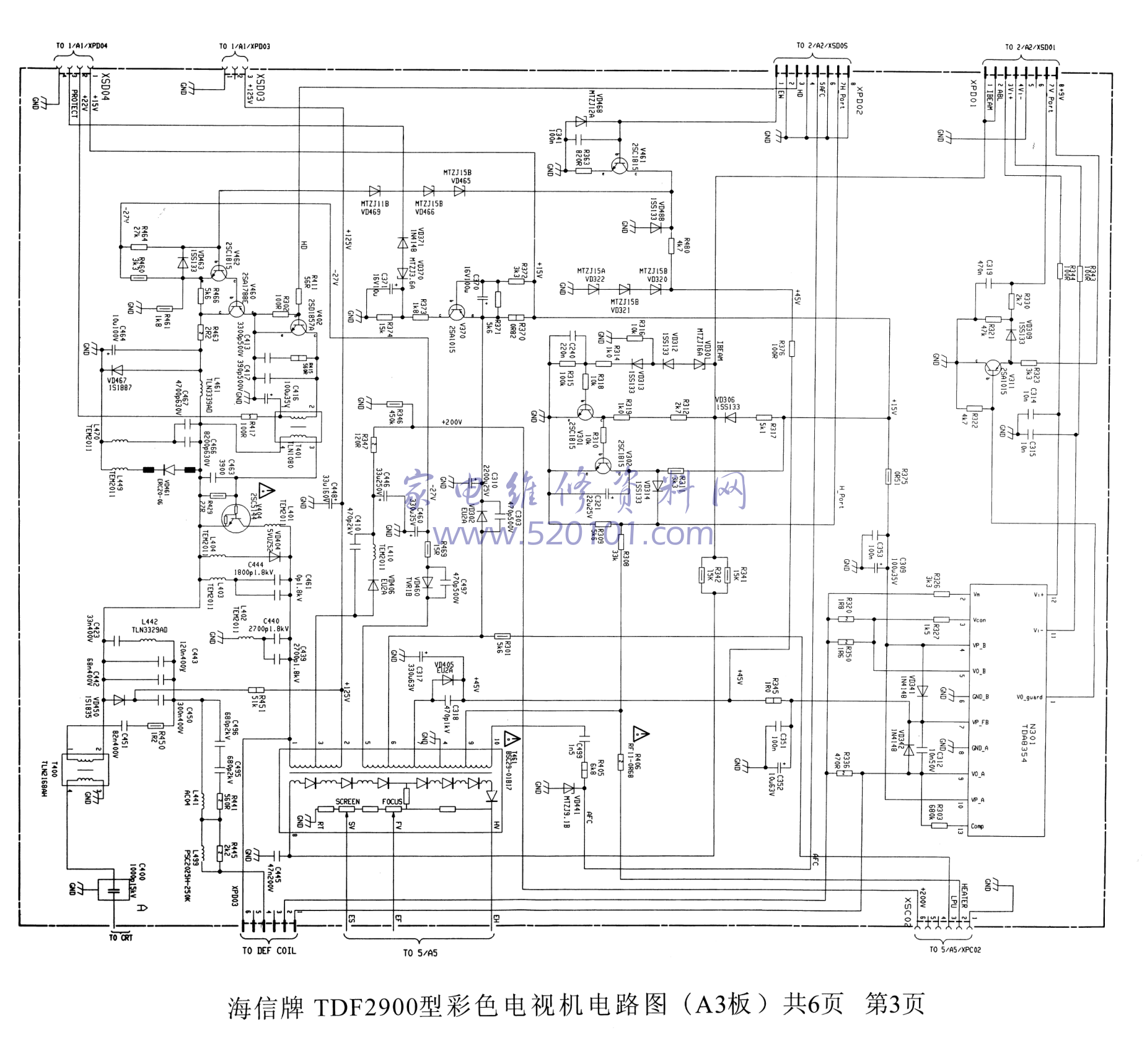 海信TDF2900彩电图纸-2 海信TDF2900彩电图纸-2