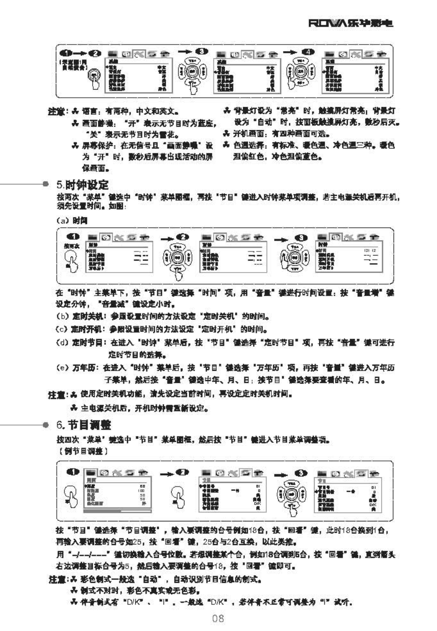 乐华21V12S彩电使用说明书-8 乐华21V12S彩电使用说明书-8