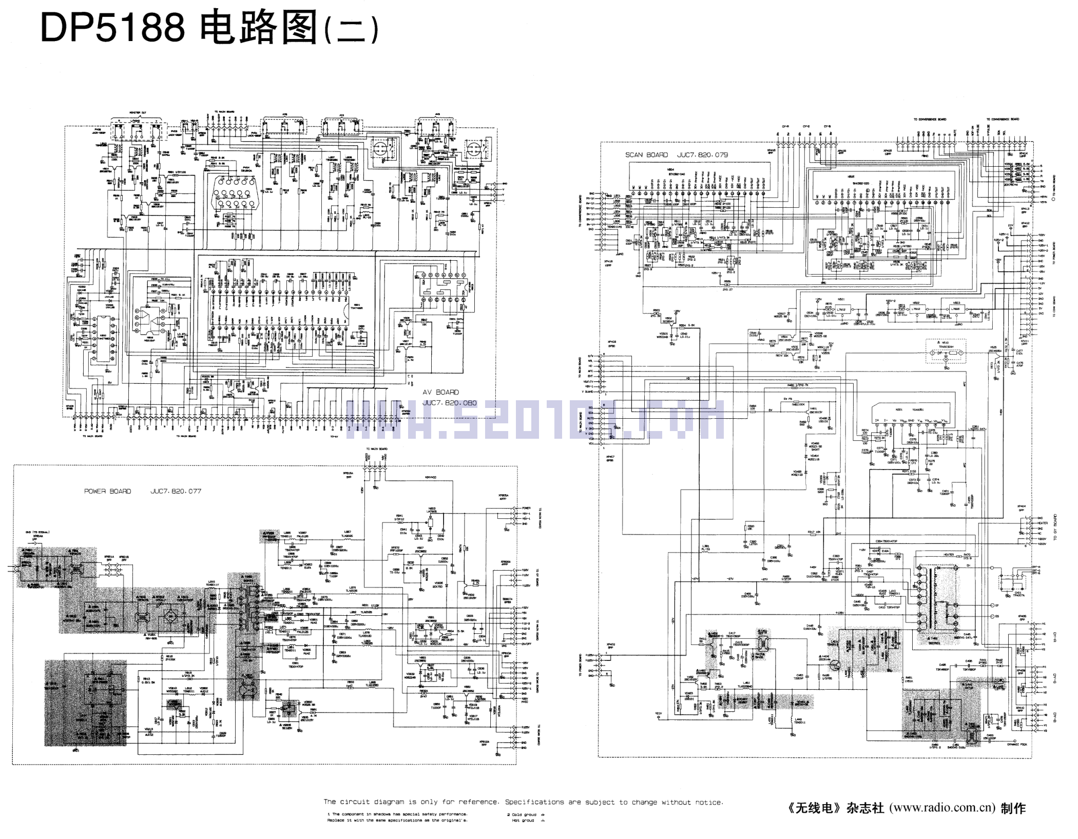 长虹DP5188彩电图纸-1 长虹DP5188彩电图纸-1