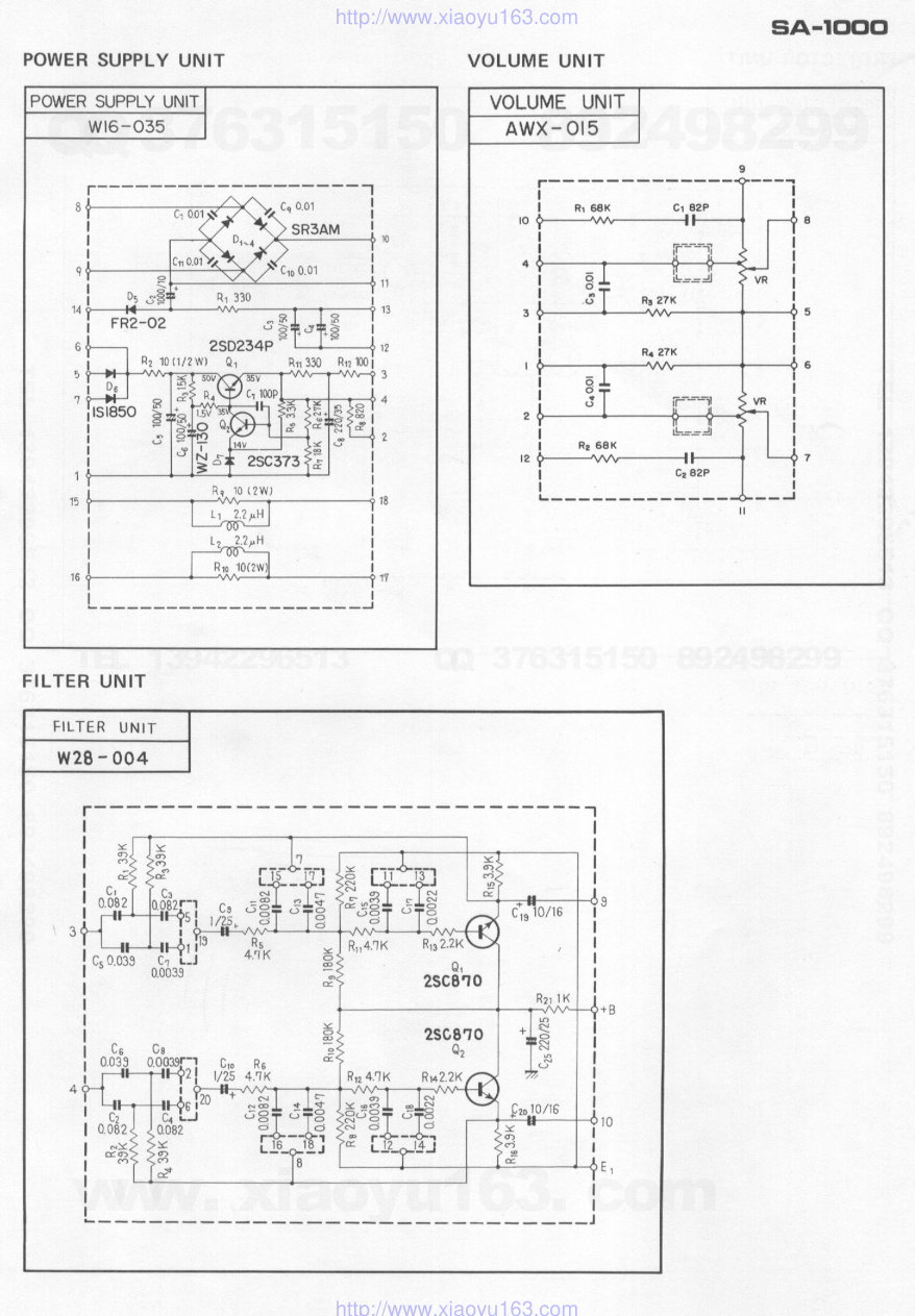 先锋PIONEER SA-1000音响电路图-4 先锋PIONEER SA-1000音响电路图-4