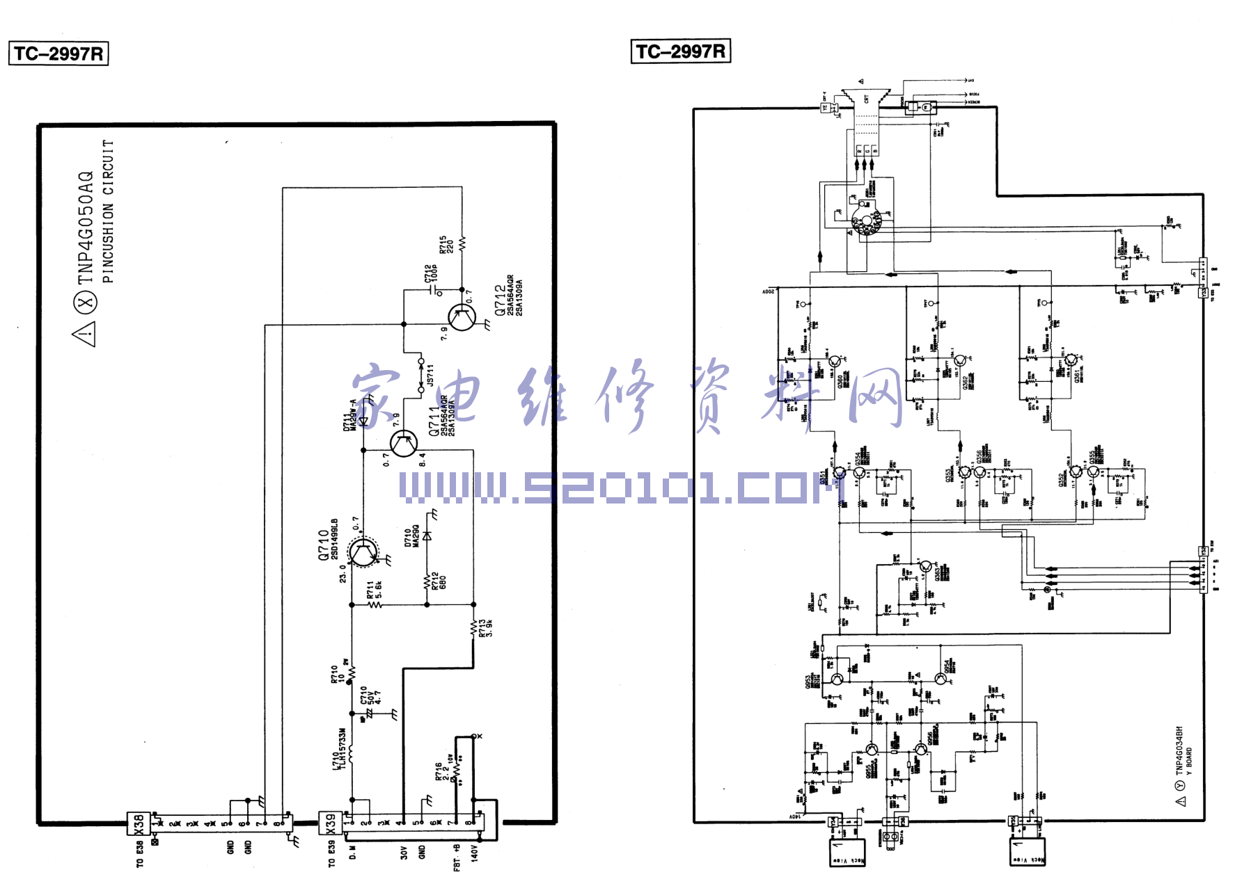 松下TC-2997R彩电图纸-0 松下TC-2997R彩电图纸-0