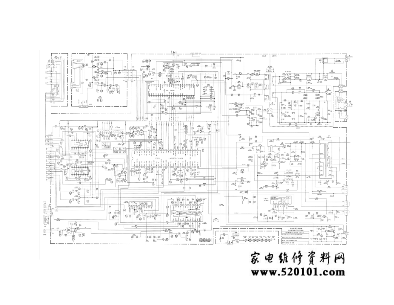 创维29SF900彩电(5Y21机芯)电路原理图-0 创维29SF900彩电(5Y21机芯)电路原理图-0