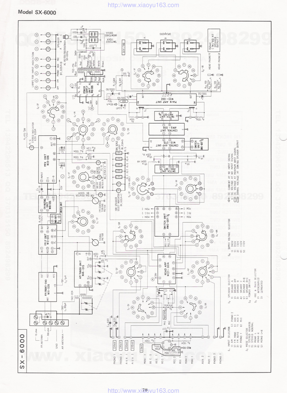 先锋PIONEER SX-6000电路图-0 先锋PIONEER SX-6000电路图-0