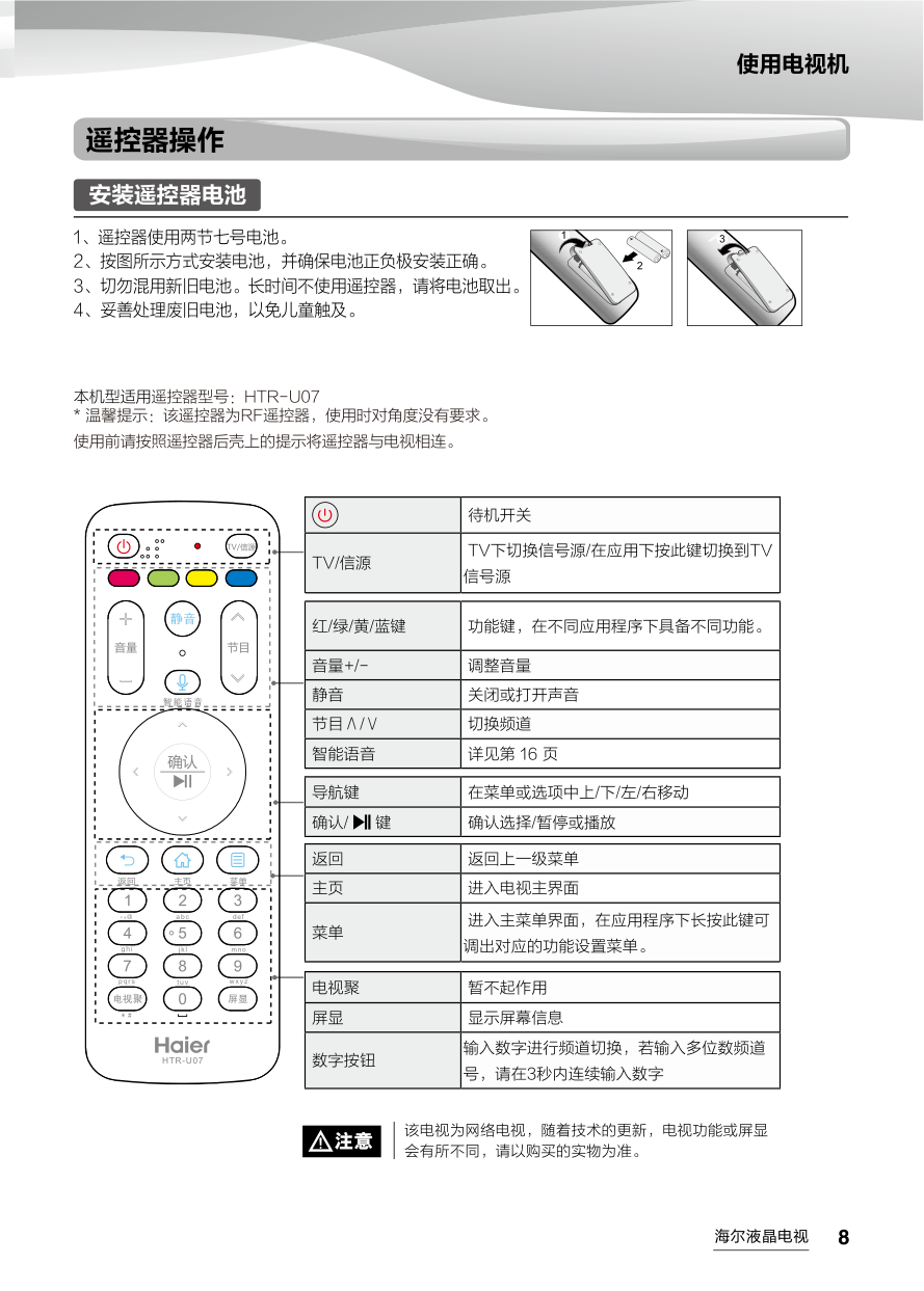 海尔LE40AL88液晶彩电使用说明书-8 海尔LE40AL88液晶彩电使用说明书-8