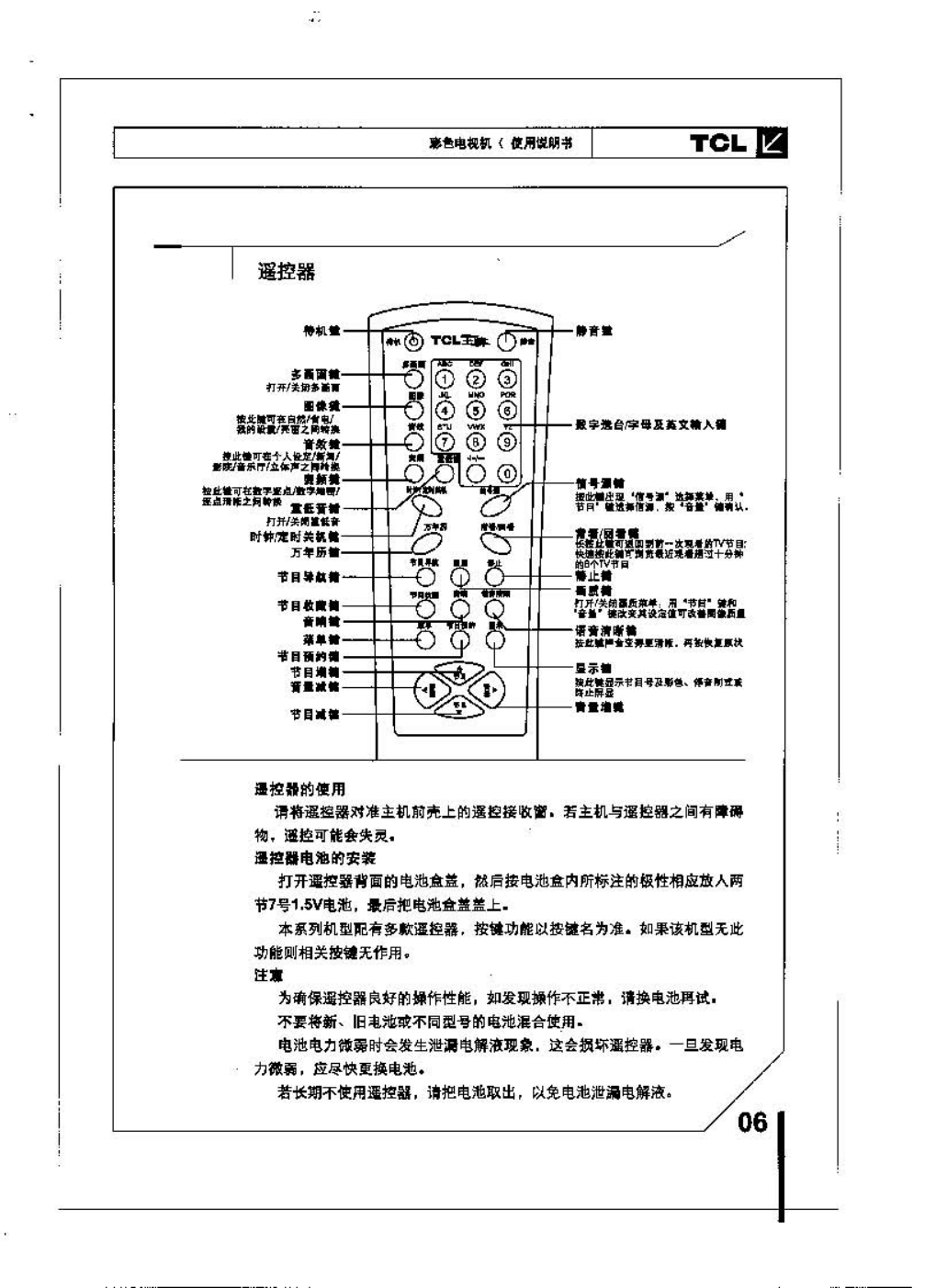 TCL王牌HID29211H彩电使用说明书-6 TCL王牌HID29211H彩电使用说明书-6