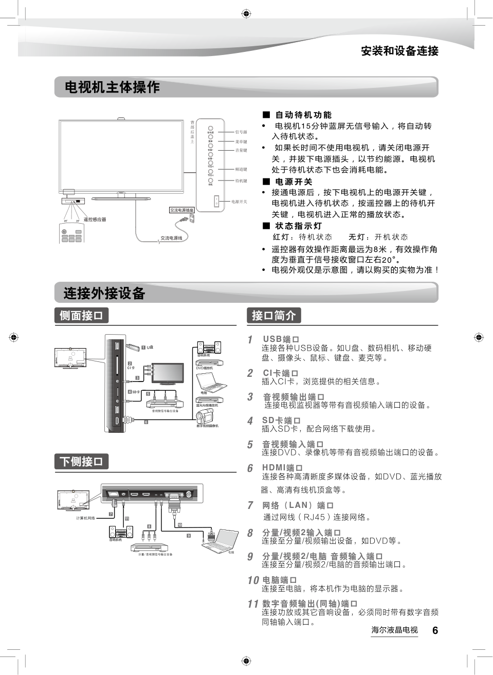 海尔LD47U7000液晶彩电使用说明书-6 海尔LD47U7000液晶彩电使用说明书-6