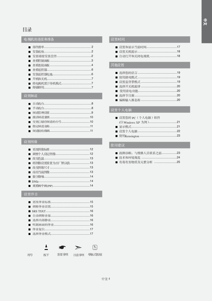 三星LA37R7液晶彩电使用说明书-2 三星LA37R7液晶彩电使用说明书-2