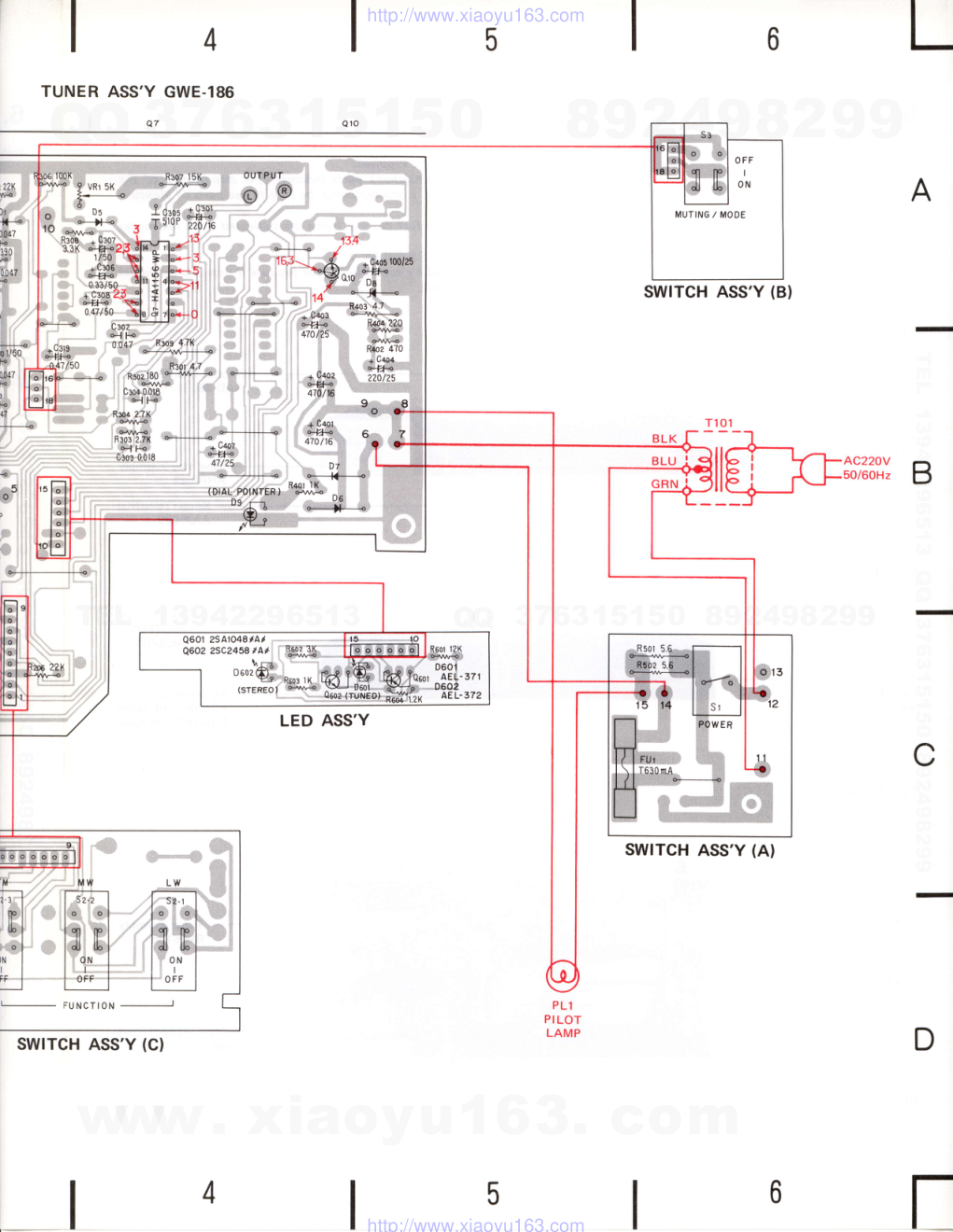 先锋PIONEER TX-130L电路图-7 先锋PIONEER TX-130L电路图-7