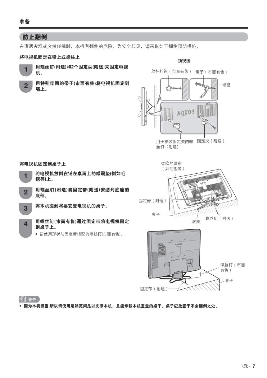 夏普LCD-32D30RD液晶彩电使用说明书-7 夏普LCD-32D30RD液晶彩电使用说明书-7