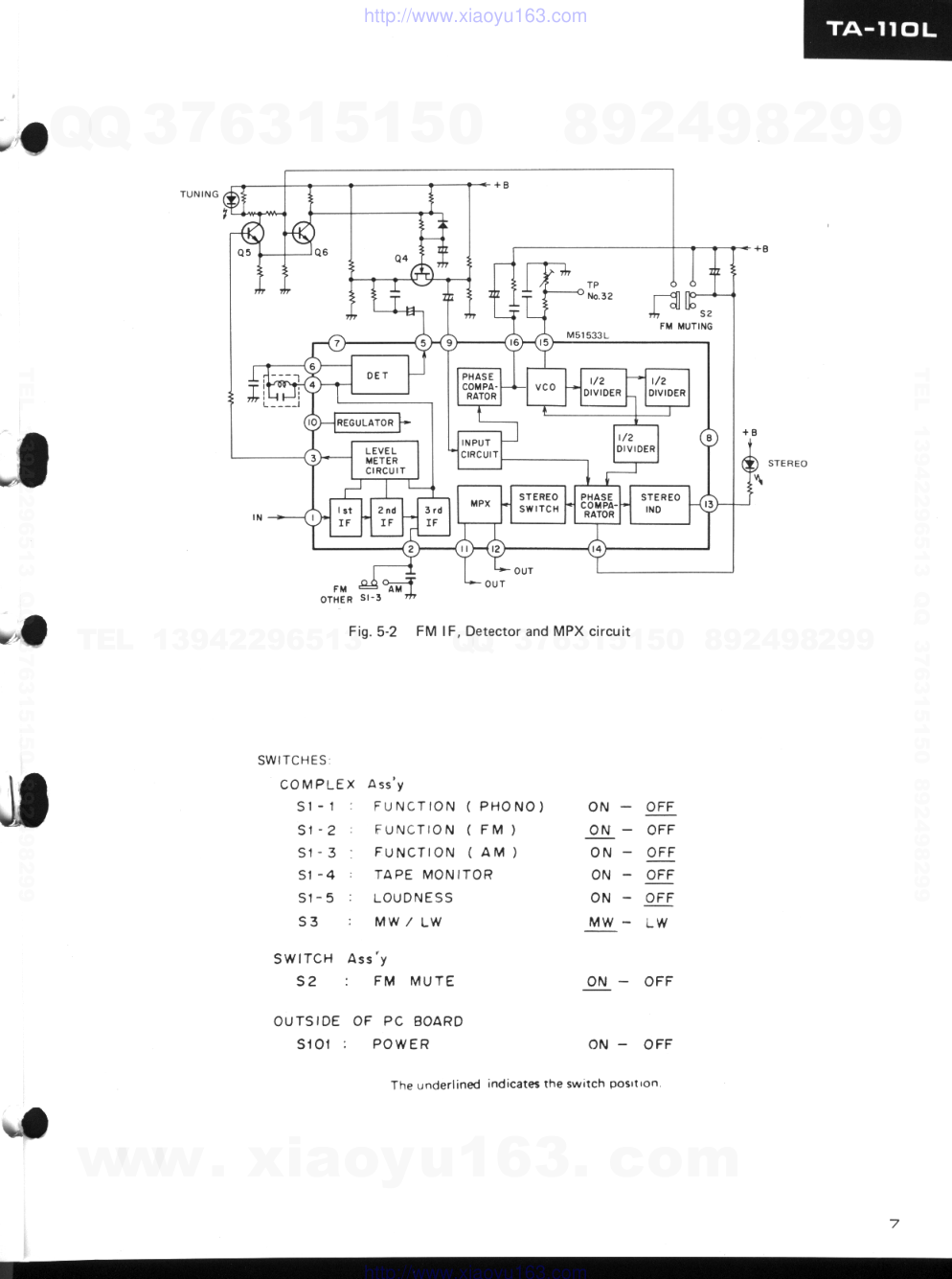 先锋PIONEER TA-110L电路图-3