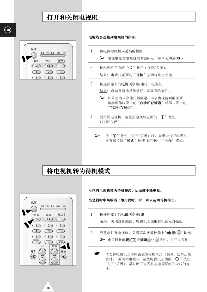 三星BP68-00490A-01背投影彩色电视机使用说明书-9