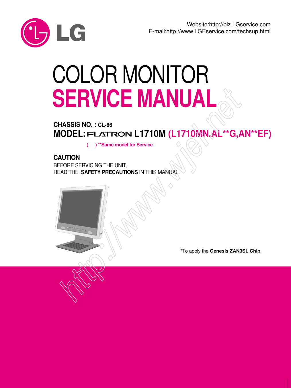 LG L1710M液晶显示器维修手册和图纸-0 LG L1710M液晶显示器维修手册和图纸-0