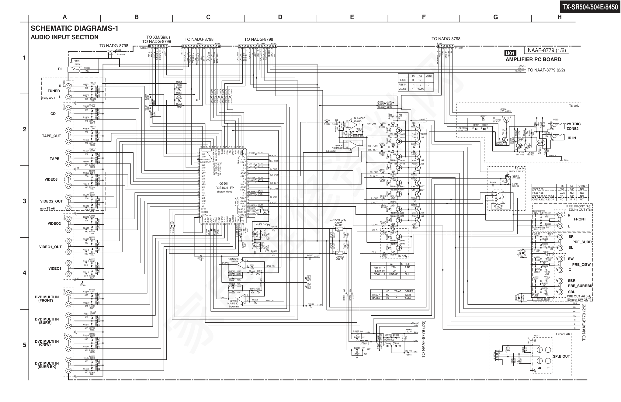 安桥ONKYO TX-SR504功放图纸-0 安桥ONKYO TX-SR504功放图纸-0