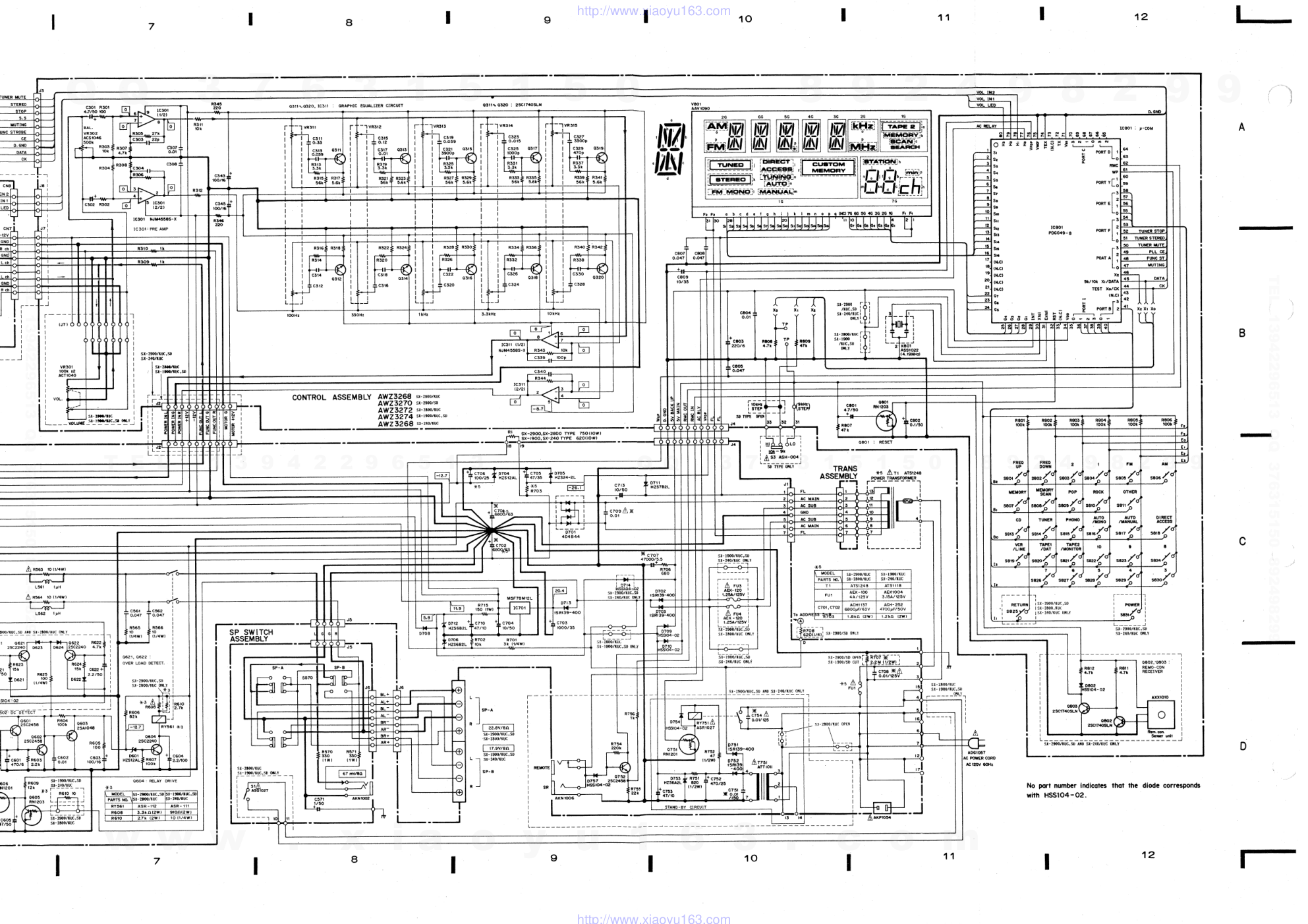 先锋PIONEER SX-2900电路图-5 先锋PIONEER SX-2900电路图-5