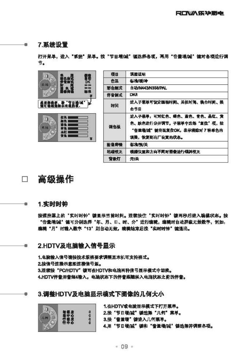 乐华29V12P彩电使用说明书-9