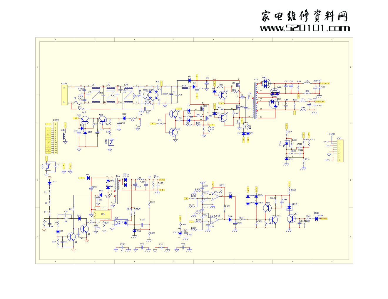 海尔0094000316A电源板电路图-0 海尔0094000316A电源板电路图-0
