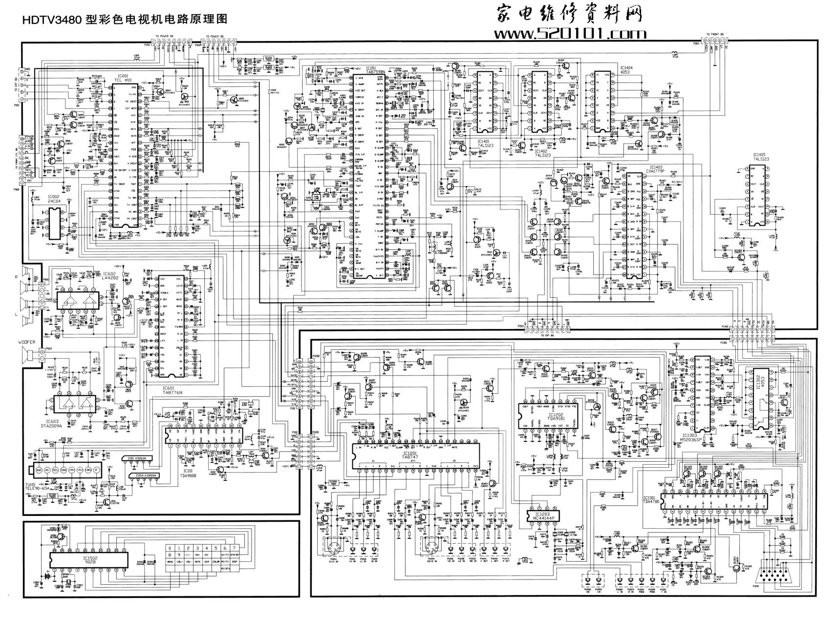 TCL HDTV3480彩电原理图-0 TCL HDTV3480彩电原理图-0