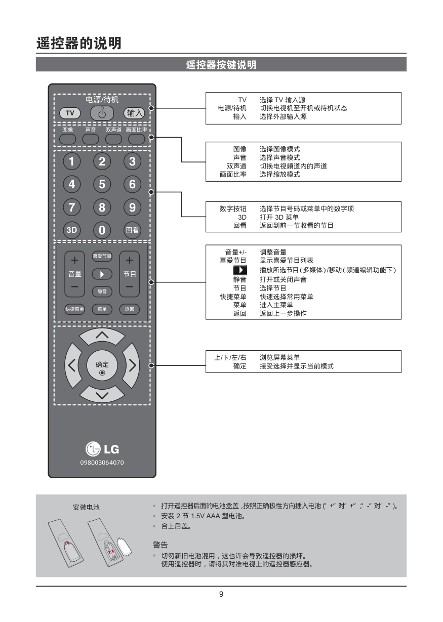 LG 47CM540-CA液晶彩电使用说明书-9