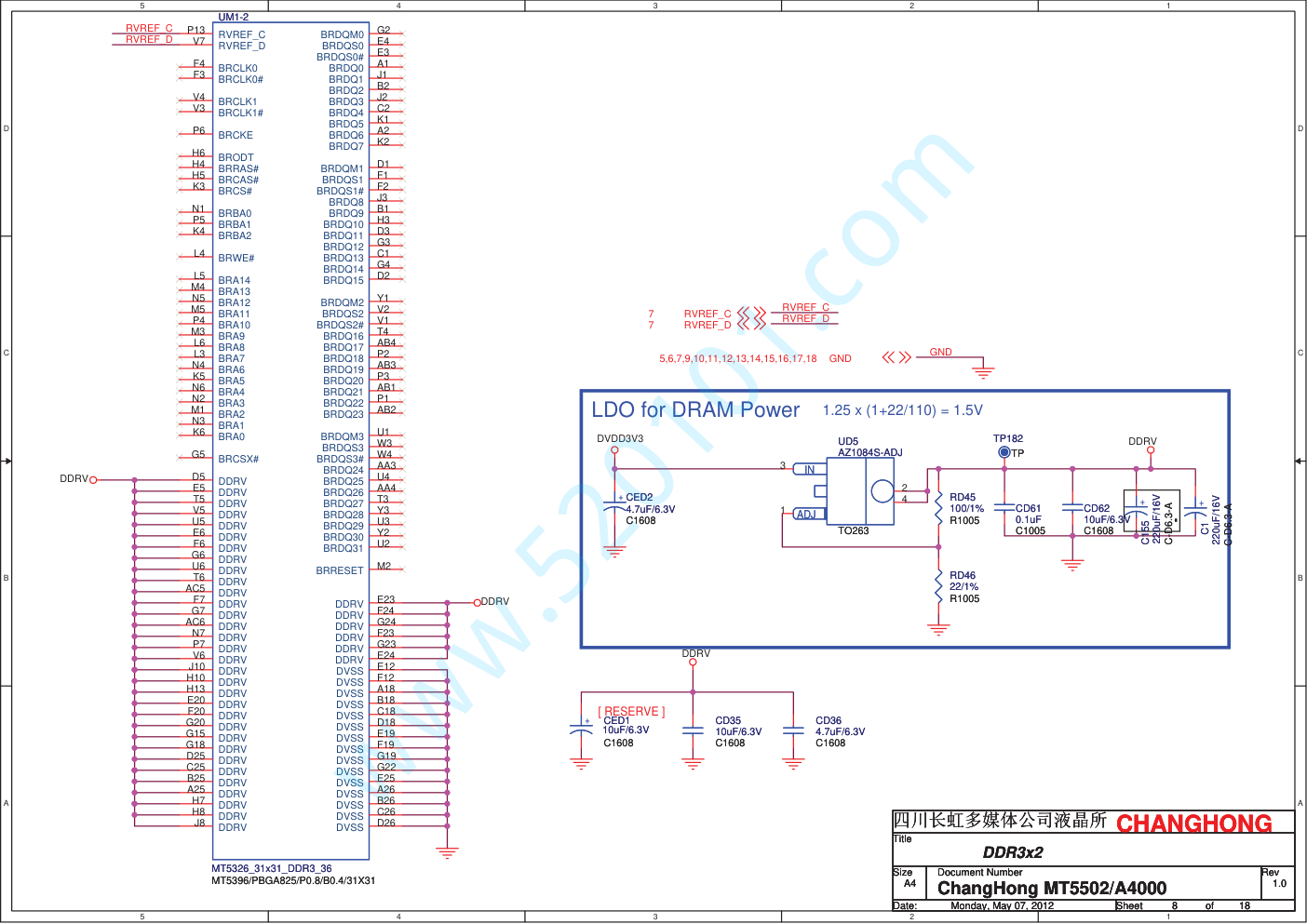 长虹液晶电视3D32B2000iC(LM38IS-B机芯)电路图纸原理图-7 长虹液晶电视3D32B2000iC(LM38IS-B机芯)电路图纸原理图-7
