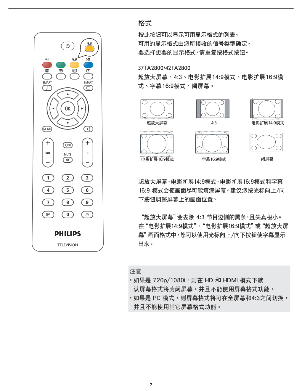 philips 42TA2800型彩电说明书-6