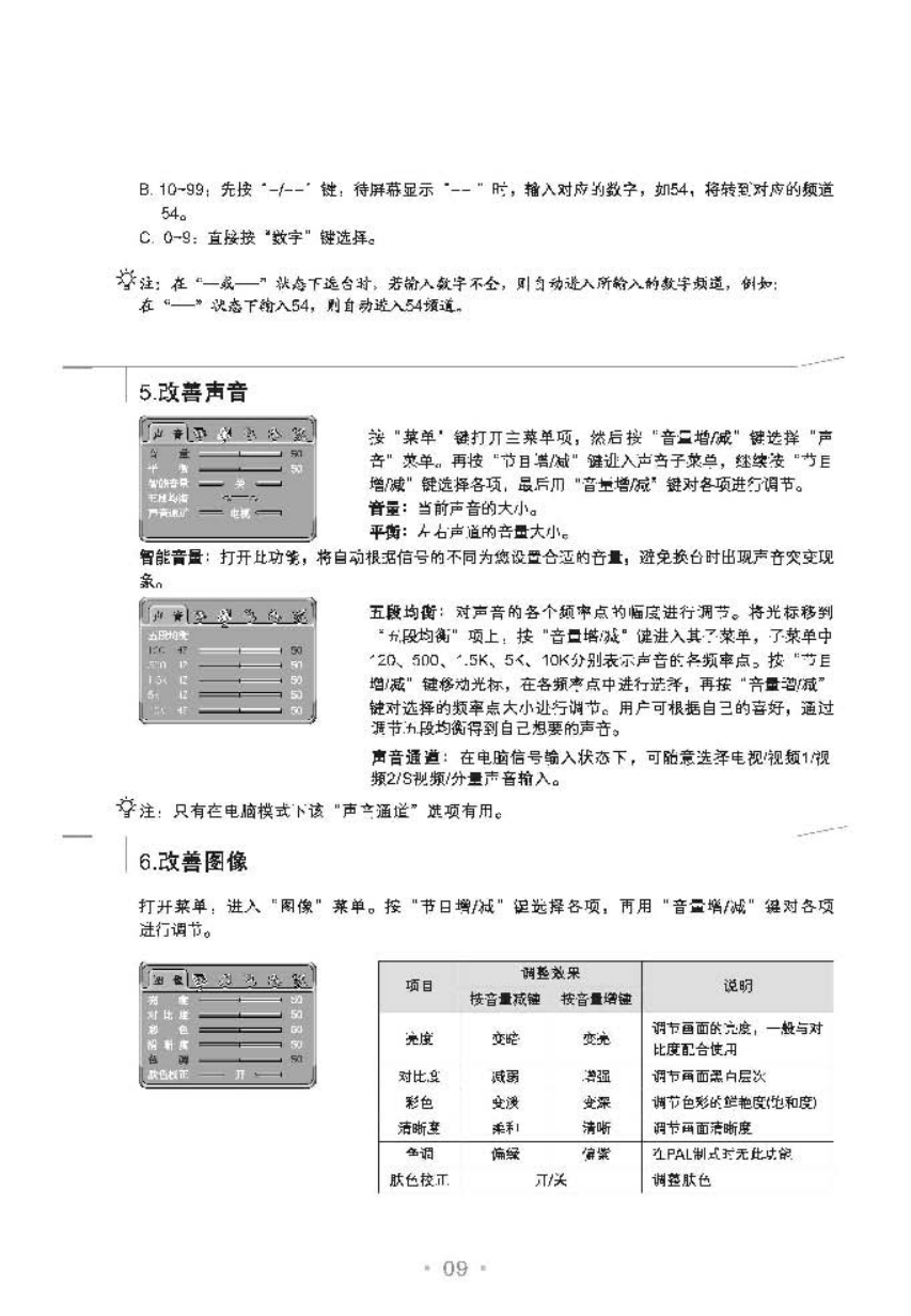 TCL王牌HD21H91S彩电使用说明书-9 TCL王牌HD21H91S彩电使用说明书-9
