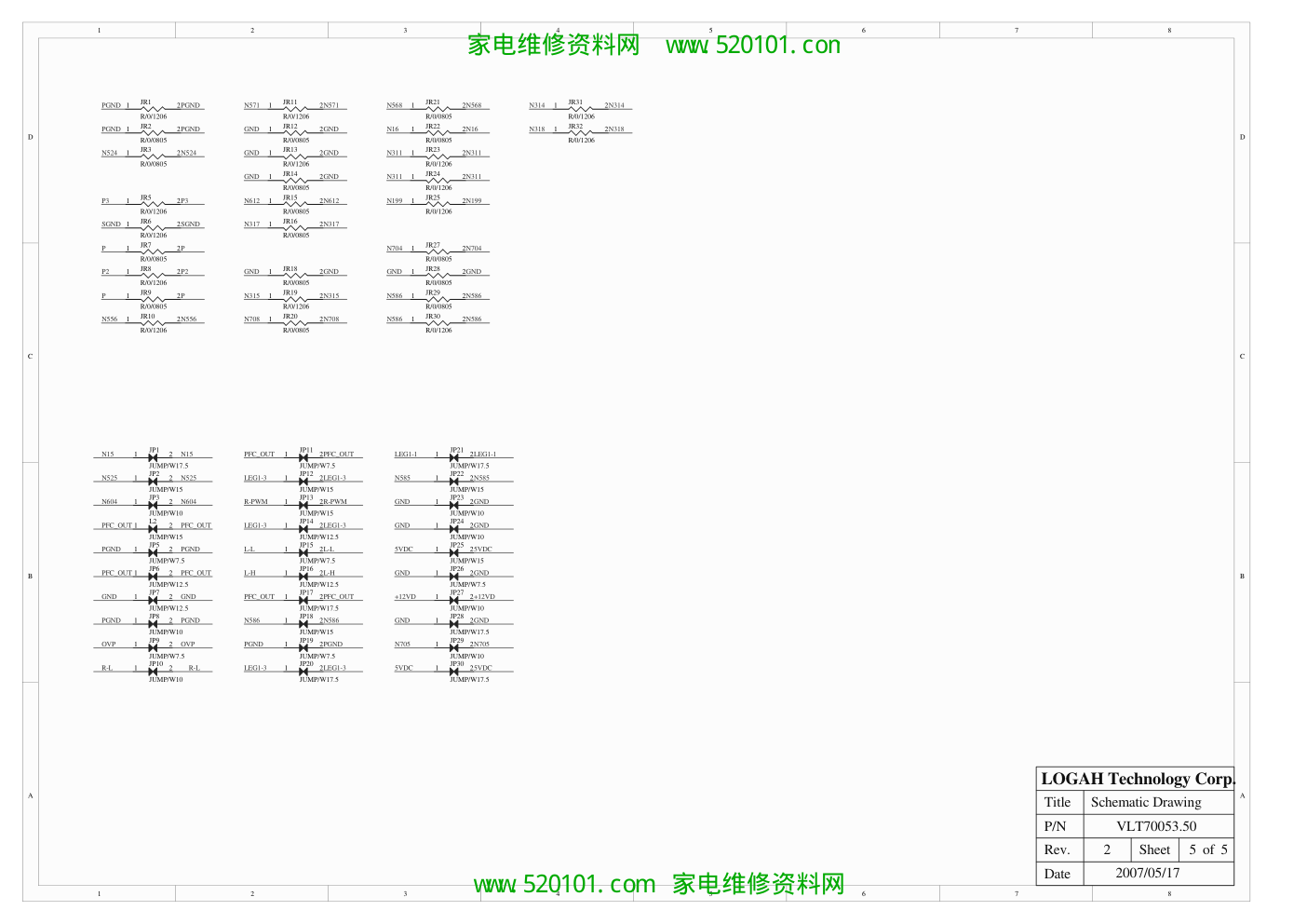 康佳LC26EC26-1(力信二合一)(34004684)(26ES机)电源图-5 康佳LC26EC26-1(力信二合一)(34004684)(26ES机)电源图-5