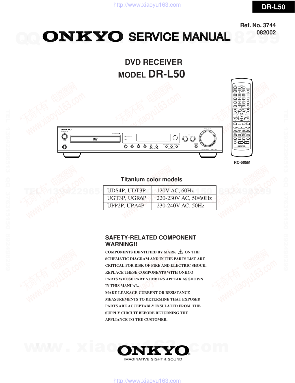 安桥ONKYO DR-L50 DVD播放器维修手册-0 安桥ONKYO DR-L50 DVD播放器维修手册-0