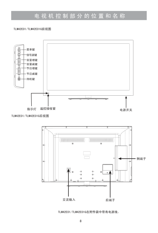 海信TLM42E01G液晶彩电使用说明书-8 海信TLM42E01G液晶彩电使用说明书-8