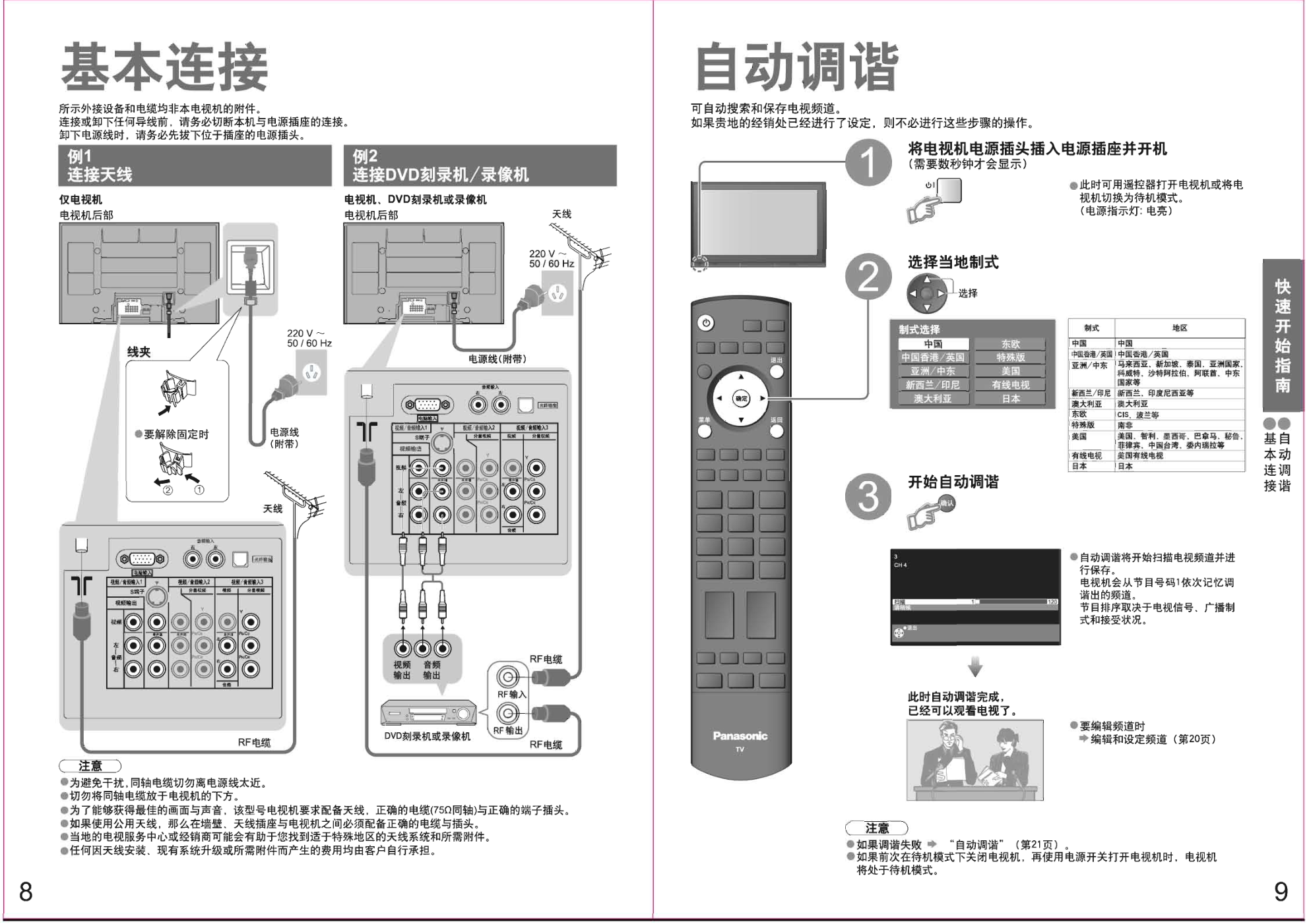 松下YH-42PZ700C等离子电视机使用说明书-4 松下YH-42PZ700C等离子电视机使用说明书-4