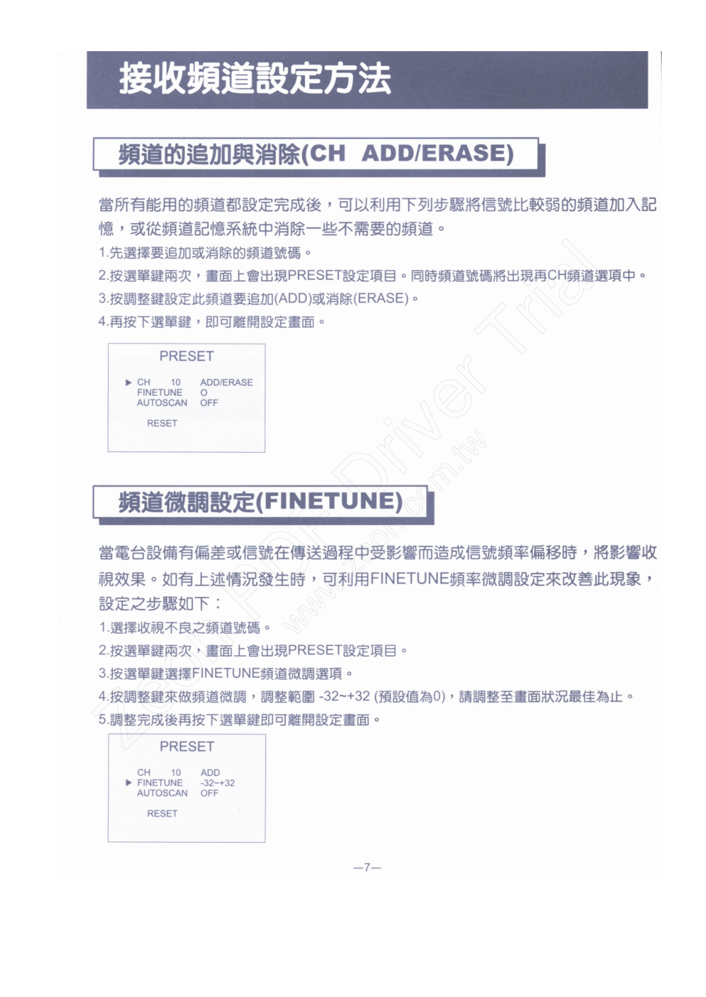 歌林CT-15LCH型液晶电视显示器使用说明书-7 歌林CT-15LCH型液晶电视显示器使用说明书-7
