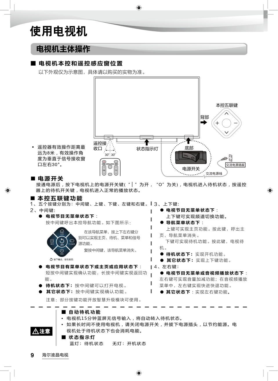 海尔LE48A7000液晶彩电使用说明书-9 海尔LE48A7000液晶彩电使用说明书-9