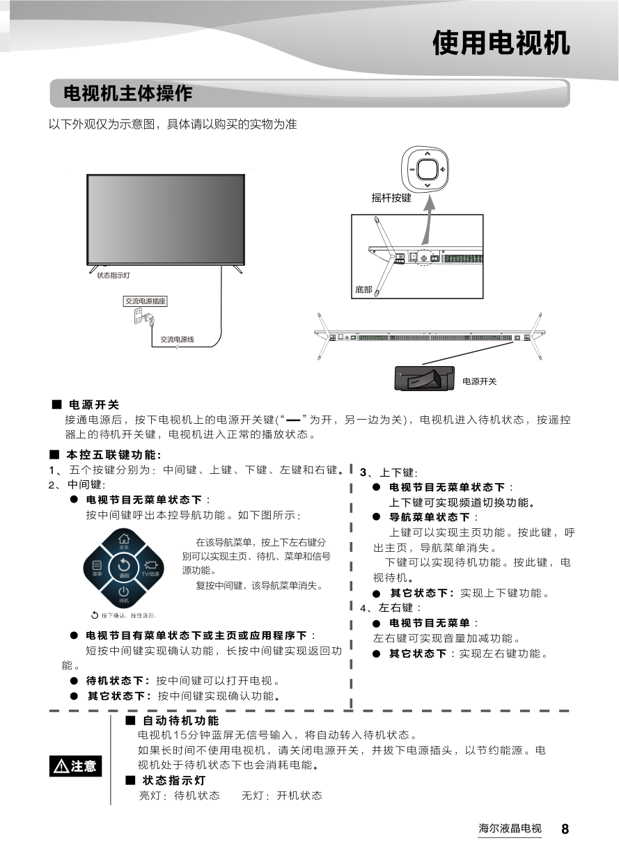 海尔LE42AL88R81A2液晶彩电使用说明书-8 海尔LE42AL88R81A2液晶彩电使用说明书-8