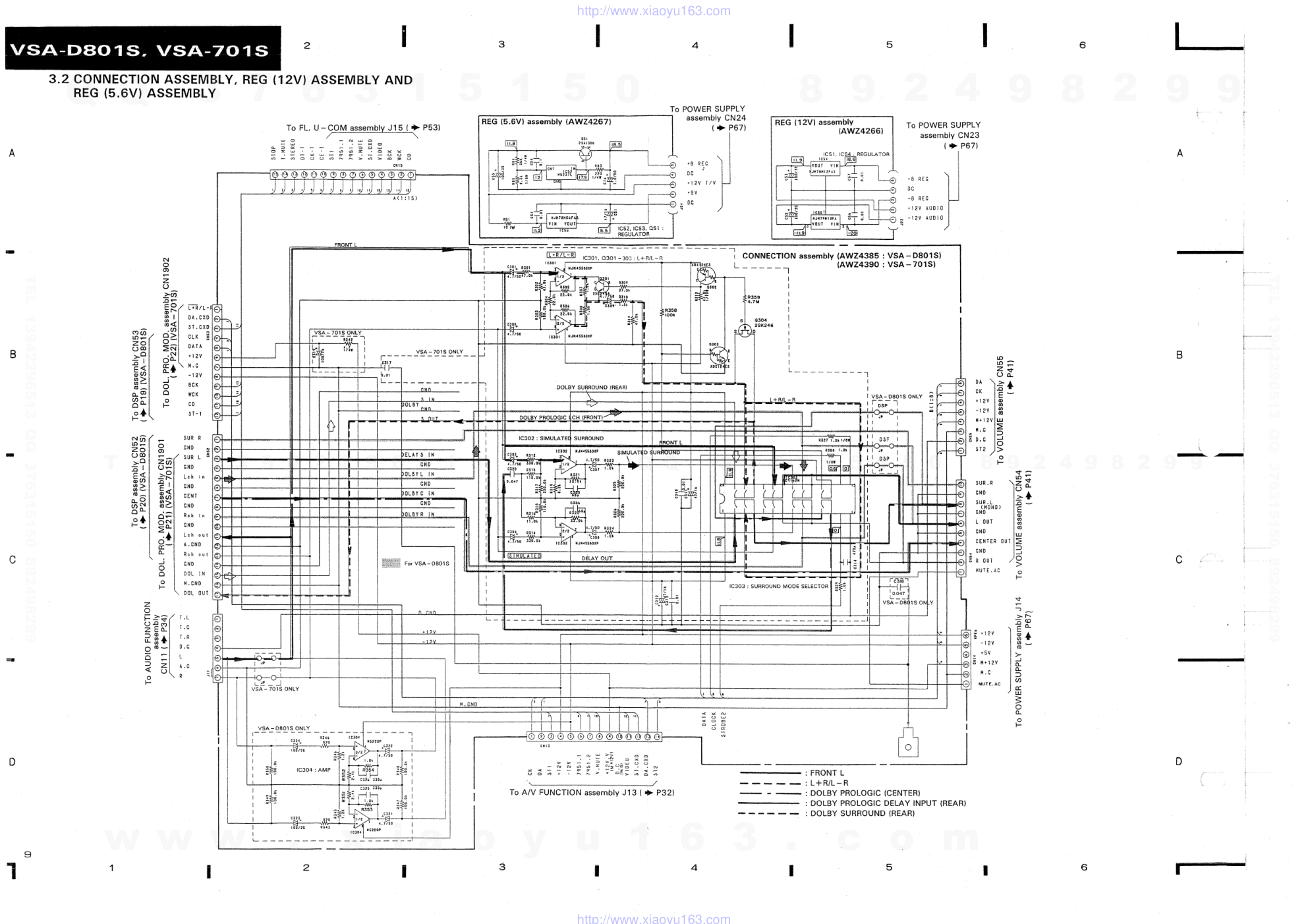 先锋PIONEER VSA-701S电路图-5 先锋PIONEER VSA-701S电路图-5