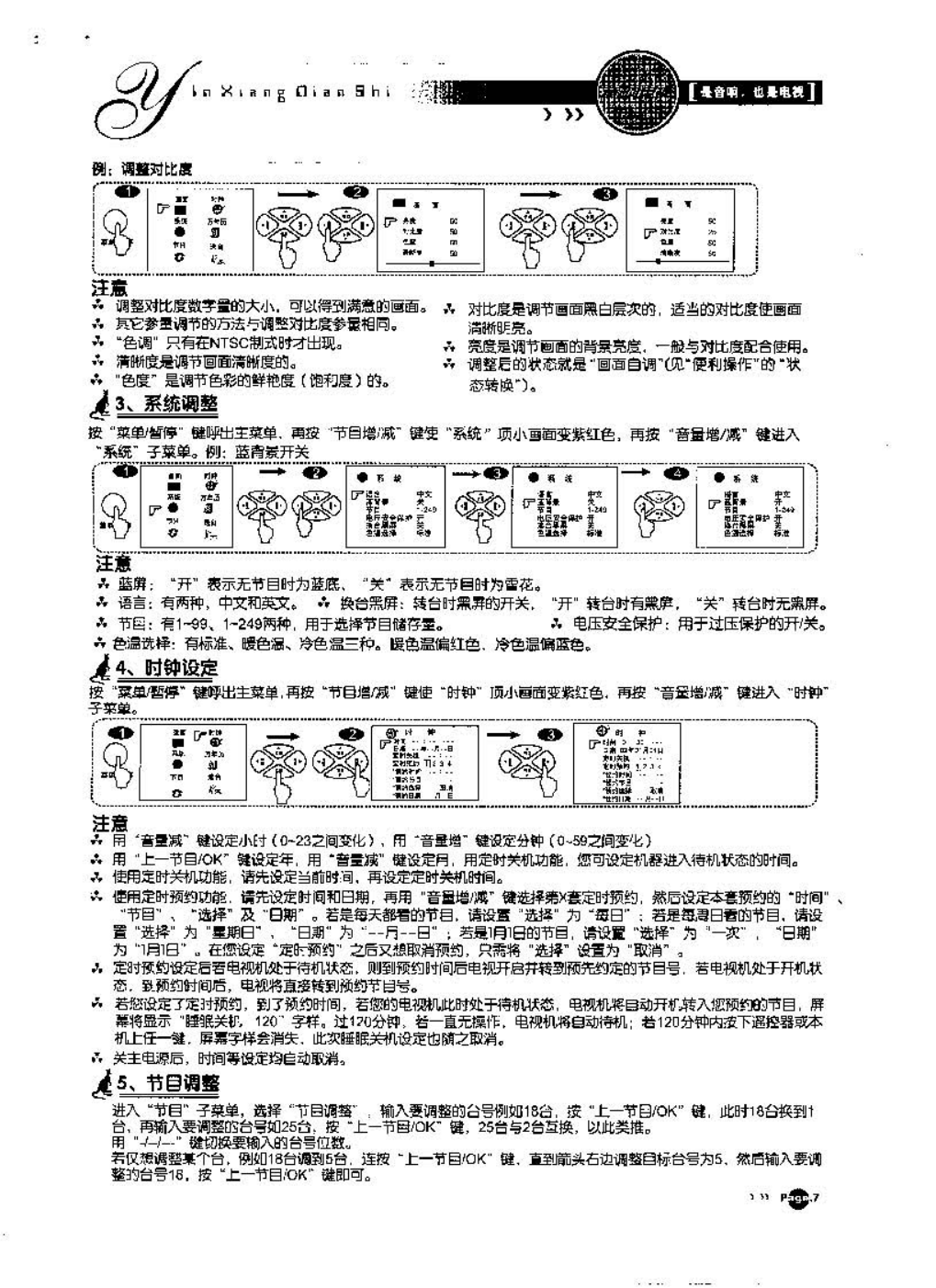 TCL王牌AT21289彩电使用说明书-7 TCL王牌AT21289彩电使用说明书-7