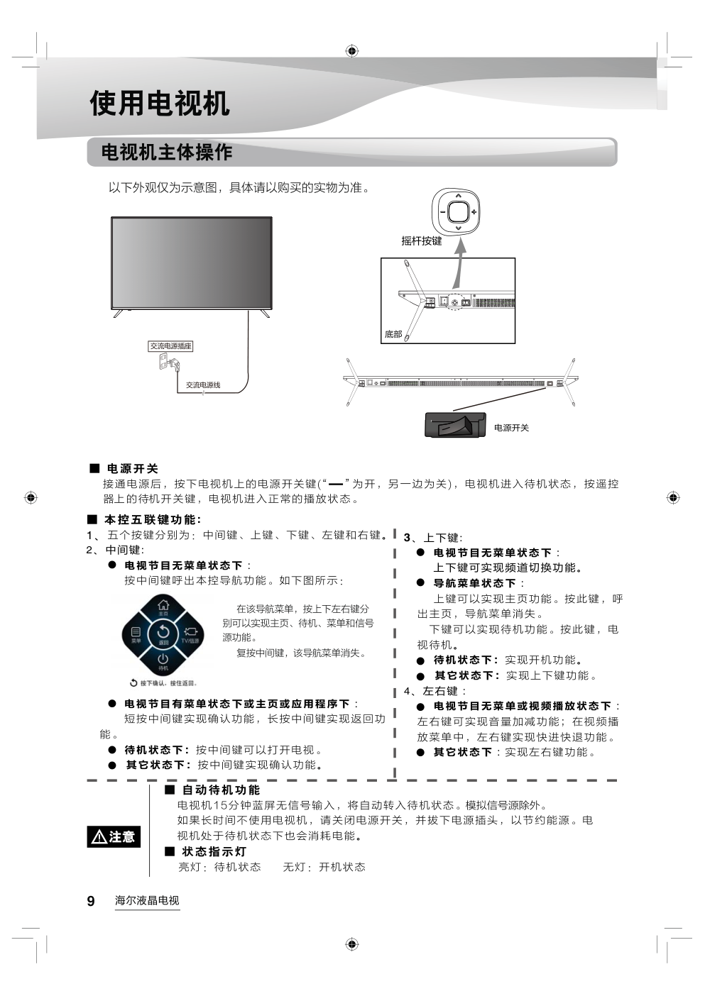 海尔LS55AL88M82A3液晶彩电使用说明书-9 海尔LS55AL88M82A3液晶彩电使用说明书-9