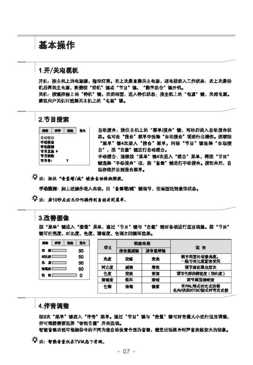 乐华21H61彩电使用说明书-7