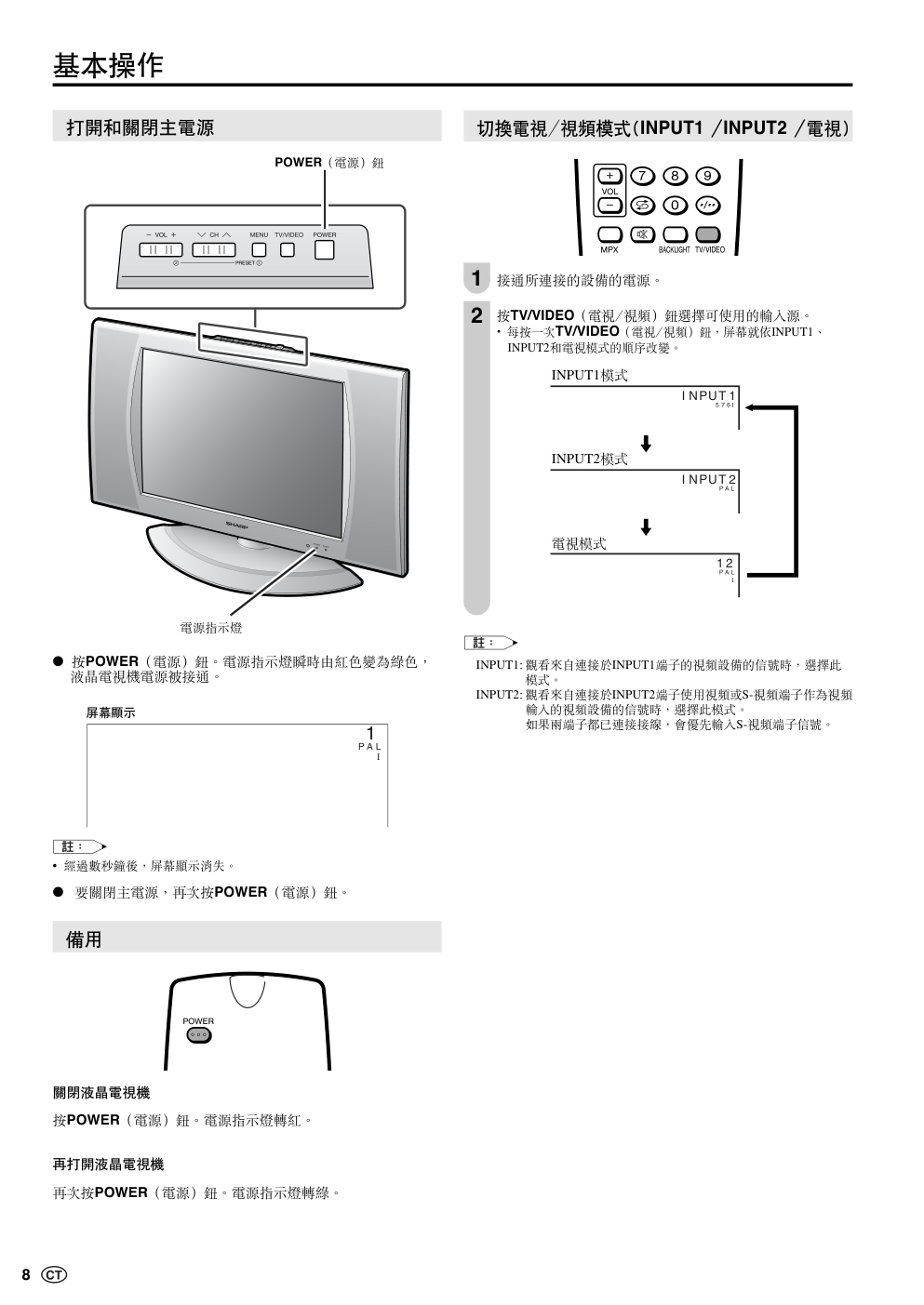 声宝LC-20SH4H型液晶电视机说明书-8